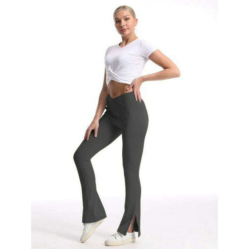 high-waist-slit-flare-sports-trouserssmiling-maria---everything-for-women-34687659