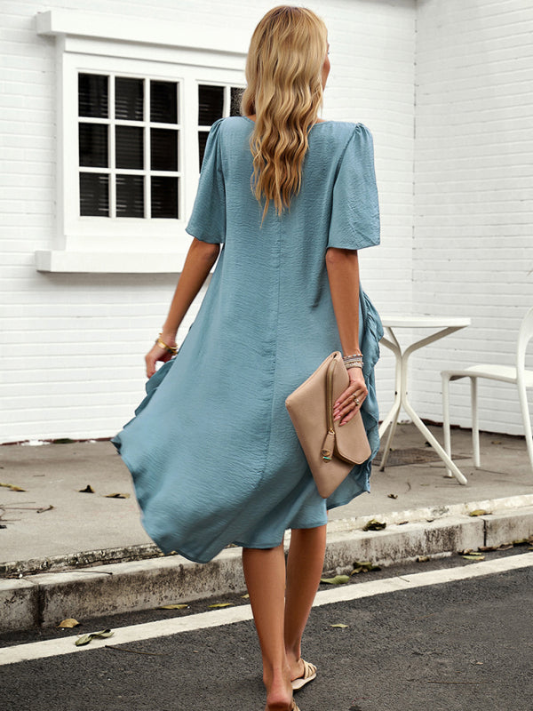 Elegant Ruffled Short-Sleeve Top