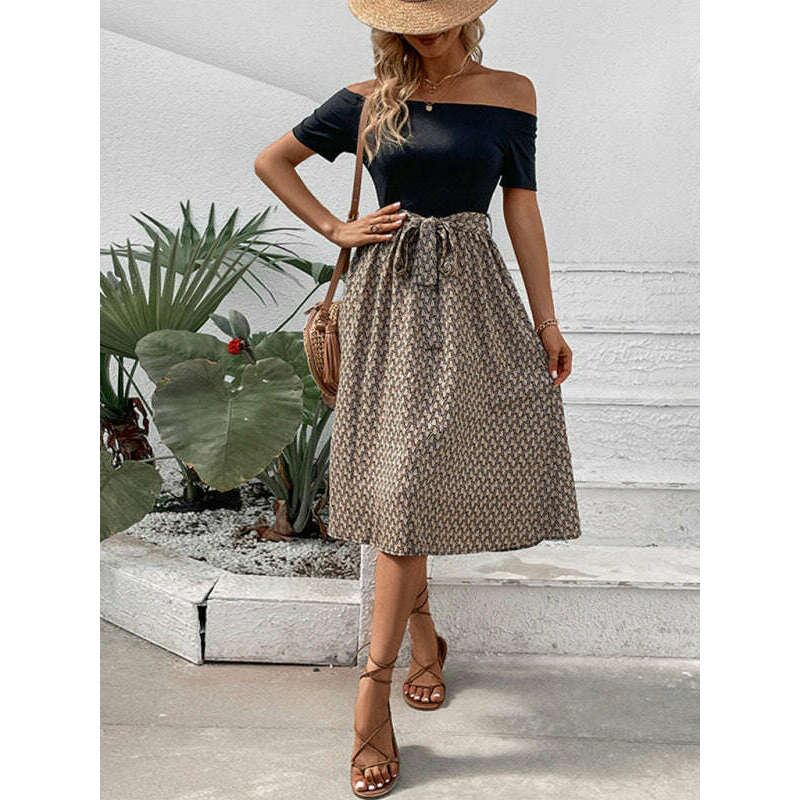 one-shoulder-contrast-slim-dress-–-woven-polyester-spring-summer-looksmiling-maria---everything-for-women-34654175