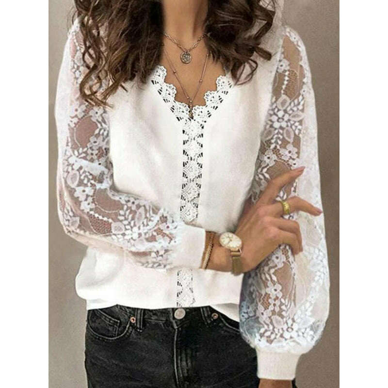 lace-stitch-v-neck-hollow-sleeve-blousesmiling-maria---everything-for-women-34699843