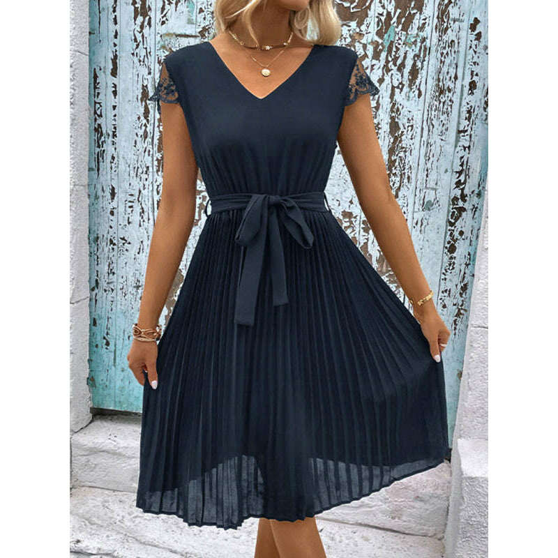 lace-stitching-pleated-dress-–-elegant-solid-color-spring-summer-stylesmiling-maria---everything-for-women-34653723