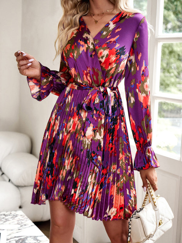 Floral Woven Midi Dress – Spring Elegance With Slight Stretch