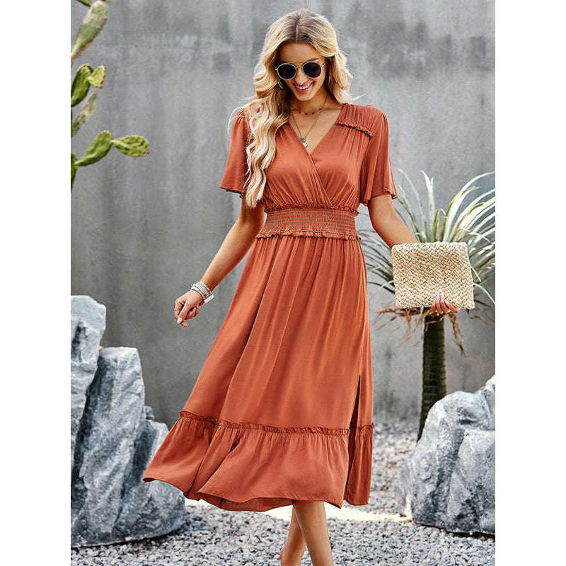 elegant-v-neck-maxi-dress-with-waist-detail-and-front-slitsmiling-maria---everything-for-women-34653383