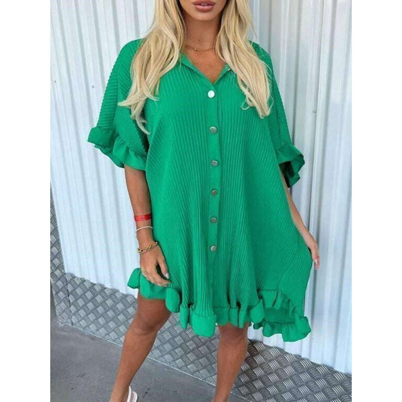 ruffle-sleeve-irregular-shirt-dress-–-solid-color-lightweight-chicsmiling-maria---everything-for-women-34648740
