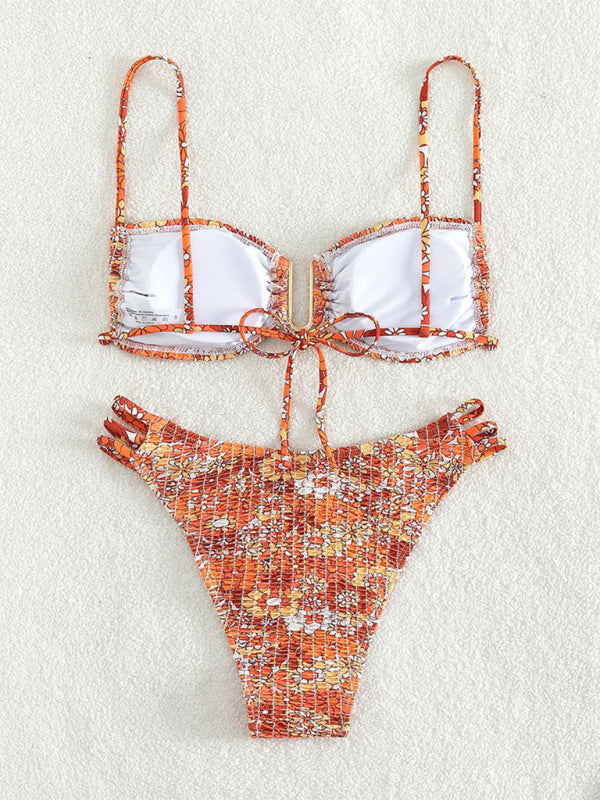 Boho Triangle Bikini Set – Fashion Print Two-Piece for Spring & Summer