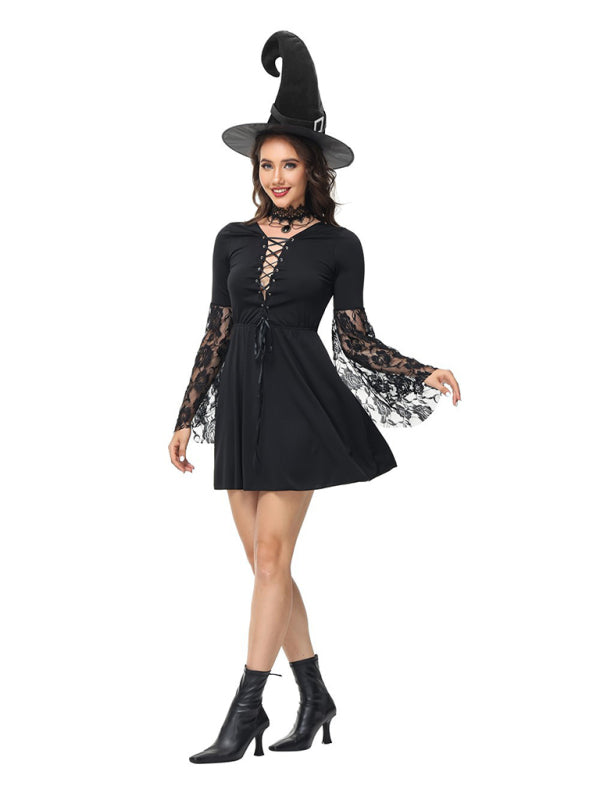 Horror Nun Vampire Witch Halloween Costume with Hat