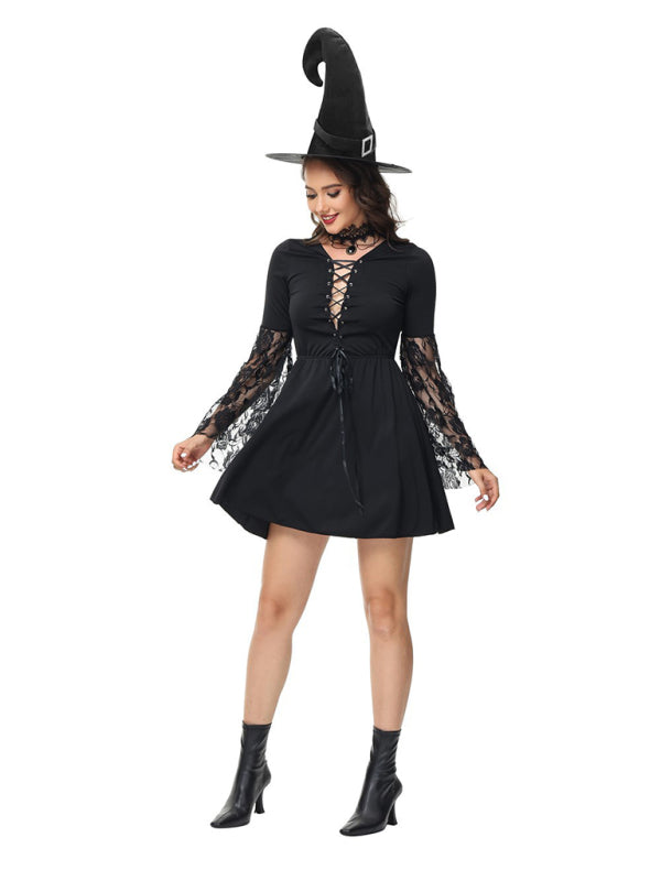 Horror Nun Vampire Witch Halloween Costume with Hat