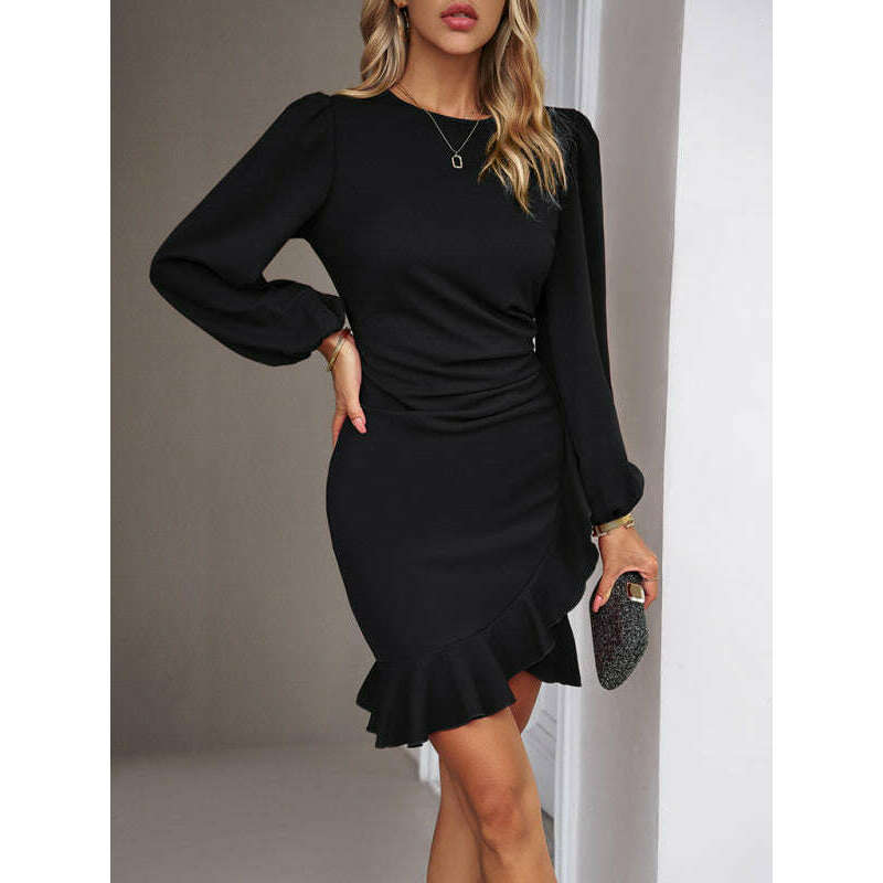 elegant-puff-sleeve-ruffle-dress-–-ruffle-hem-graceful-fit-for-springsmiling-maria---everything-for-women-34653457