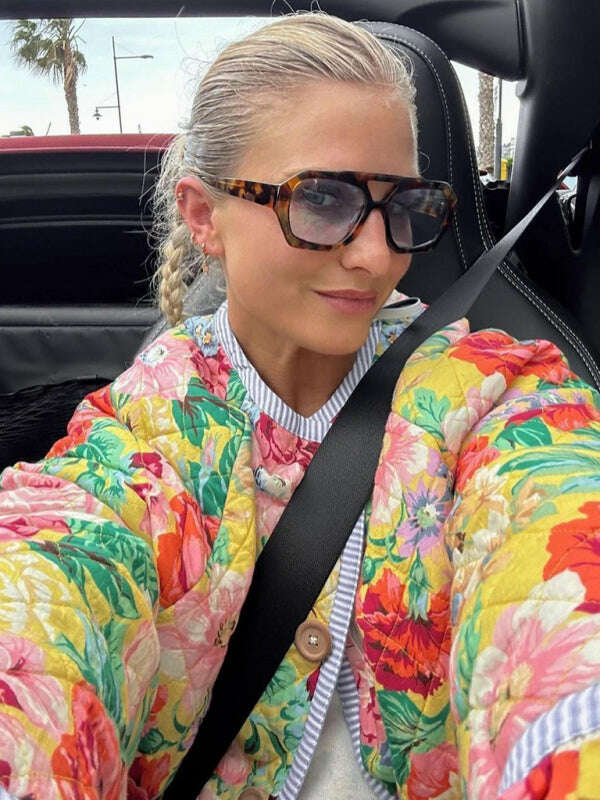 colorblock-trumpet-sleeve-padded-jacket-34840374