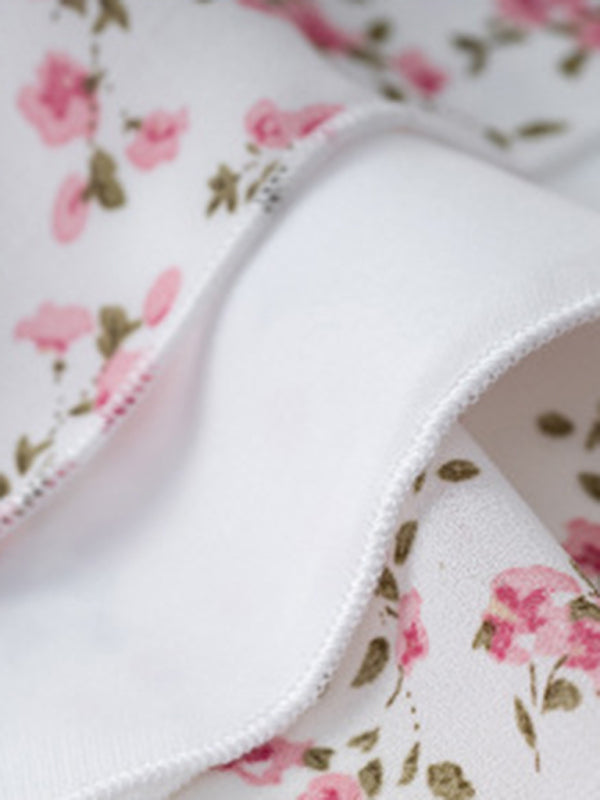 Romantic Floral Holiday Dress – Woven Polyester, Spring-Summer Style