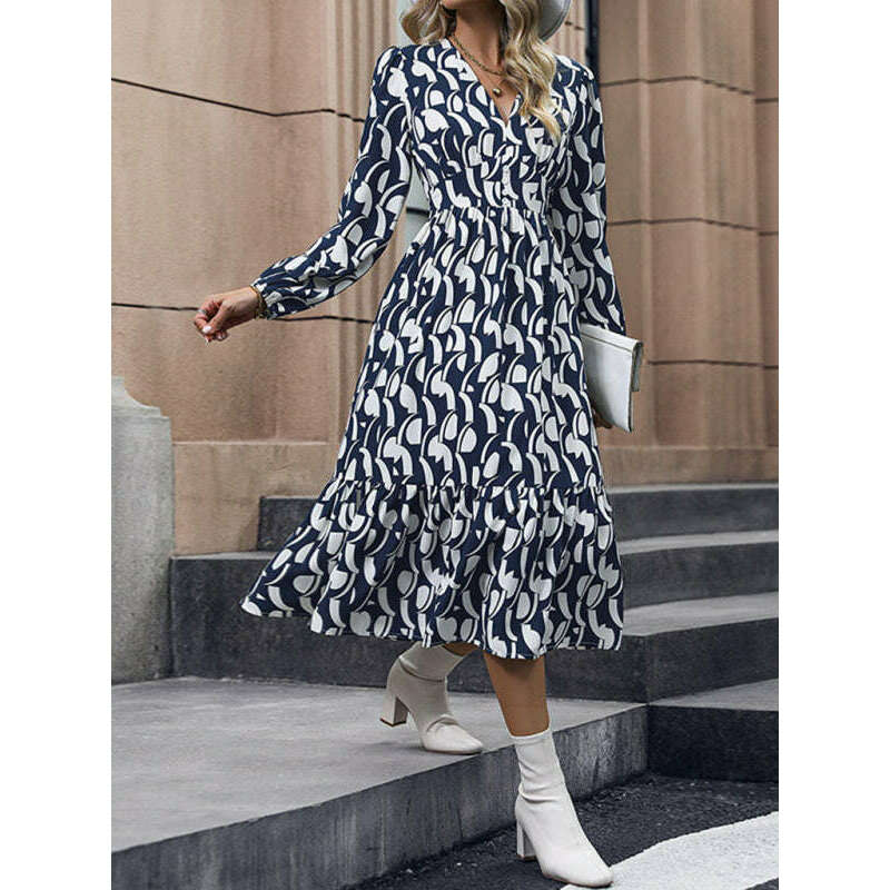 elegant-geometric-long-sleeve-waist-dress-–-autumn-fit-no-pocket-bluesmiling-maria---everything-for-women-34653941