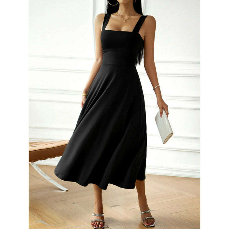 elegant-solid-color-sleeveless-suspender-dress-–-graceful-fit-four-season-stylesmiling-maria---everything-for-women-34653957