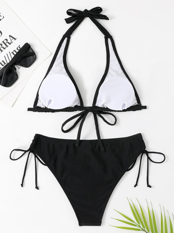 Strappy Self-Design Knit Bikini Set – Sleek, Sexy & Supportive Fit