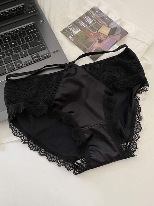 Lace Trim Low Waist Seamless Panties – Sexy Self Design Lingerie