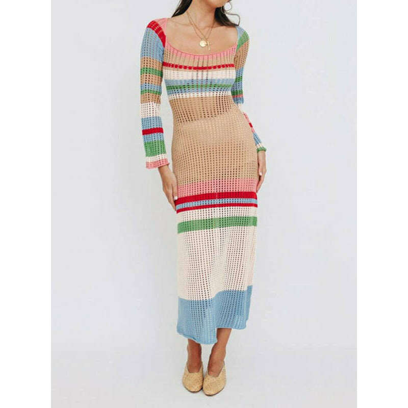 colorblock-knit-hollow-midi-dress---long-sleevesmiling-maria---everything-for-women-34667786