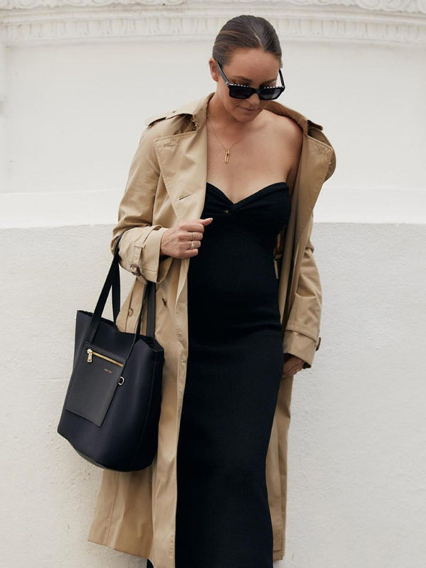New style knitted cross strapless fashionable and sexy woolen dress