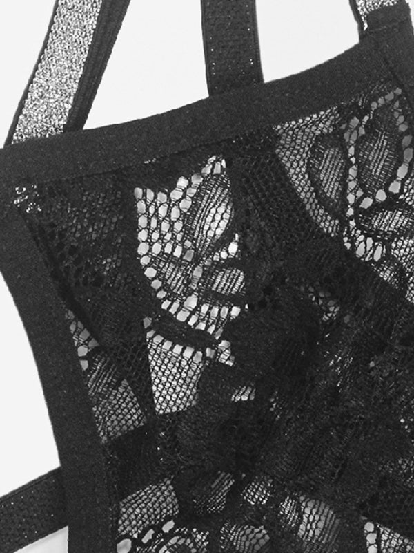 Low-Waist Lace Mesh Thong – Seamless, Breathable & Strappy Design