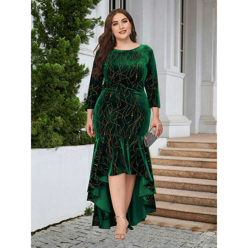 velvet-mermaid-high-low-maxi-dress-–-34-sleevesmiling-maria---everything-for-women-34683031