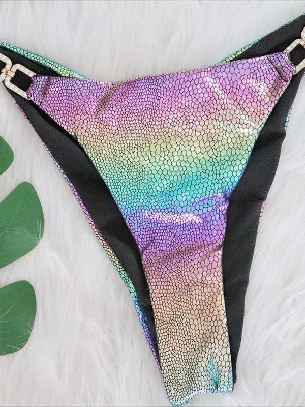 Colorful Snake Print Bikini Set – Hot Stamping Style with Sexy Fit