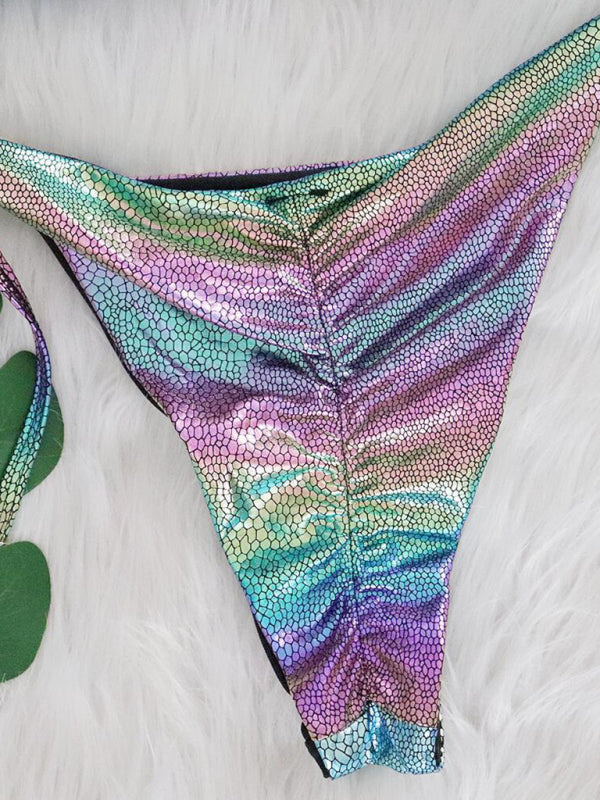 Colorful Snake Print Bikini Set – Hot Stamping Style with Sexy Fit