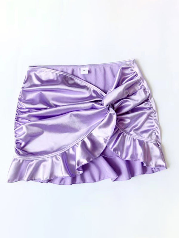 Sweetheart Push-Up Skirt Bikini – Glossy Finish, Sexy Fit, Summer Ready