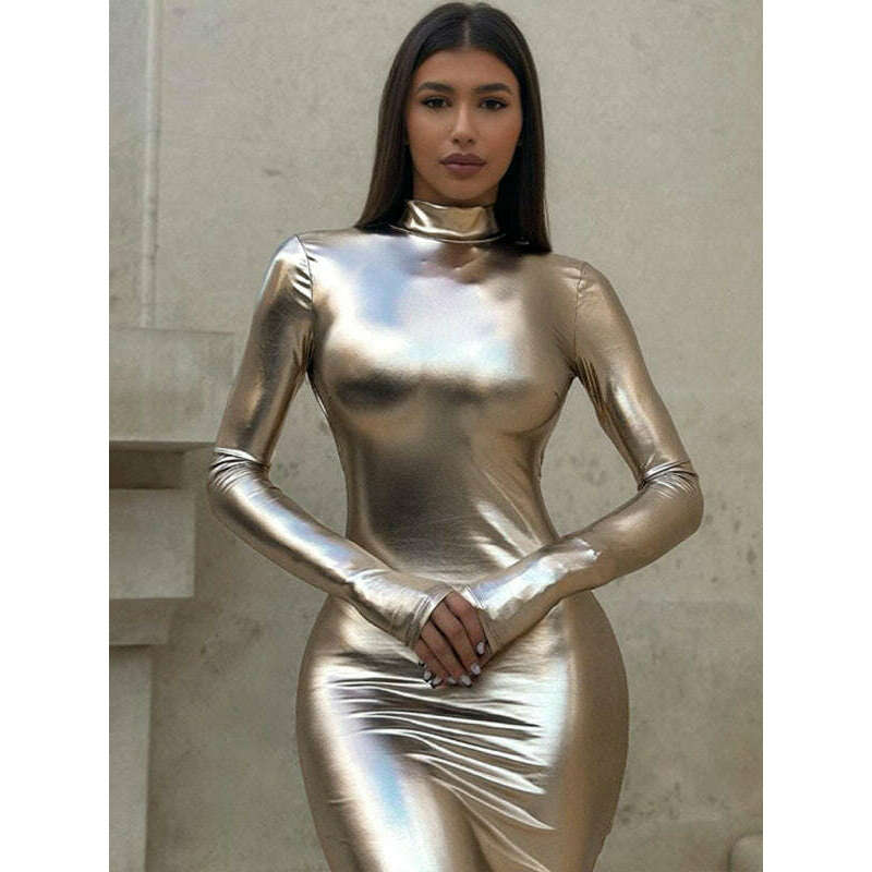 فستان قصير لامع بطيات وظهر مكشوف – تألق أنيق وجذاب ماريا المبتسمة --- كل شيء للنساء 34651045