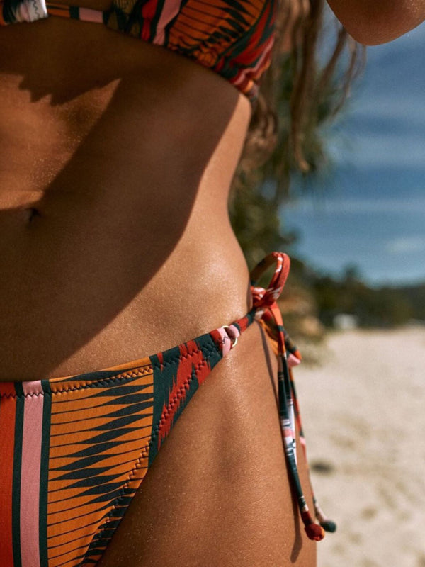 Western Print Two-Piece Bikini – Boho Style, Adjustable Fit, Light Support