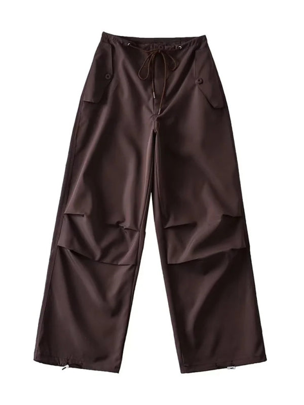 Wide-Leg Utility Overalls with Flap Pockets