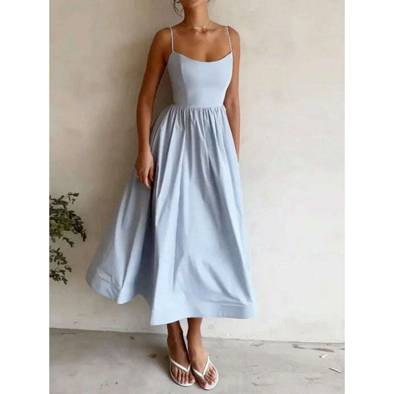 womens-sexy-u-neck-waist-pleated-suspender-dresssmiling-maria---everything-for-women-34646394