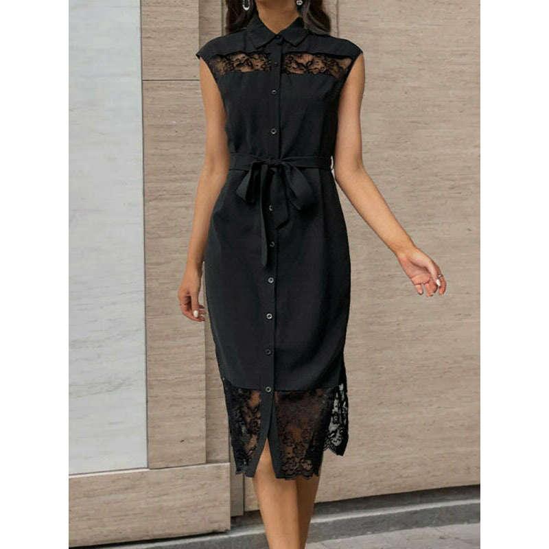 lapel-solid-color-midi-dress-with-lace-splicing-–-elegant-springsummer-stylesmiling-maria---everything-for-women-34649692