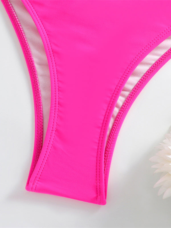Feminine Knot Halterneck Bikini – String Style, Self Design, Adjustable Fit