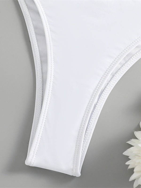Feminine Knot Halterneck Bikini – String Style, Self Design, Adjustable Fit