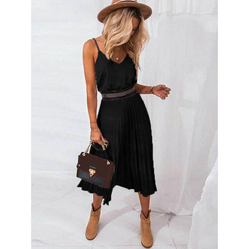 elegant-v-neck-pleated-midi-dress-–-lightweight-flowy-fit-belt-not-includedsmiling-maria---everything-for-women-34652875