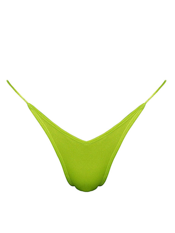 Solid Color Strappy Bikini Set – Sexy Triangle Top & Brazilian Bottom