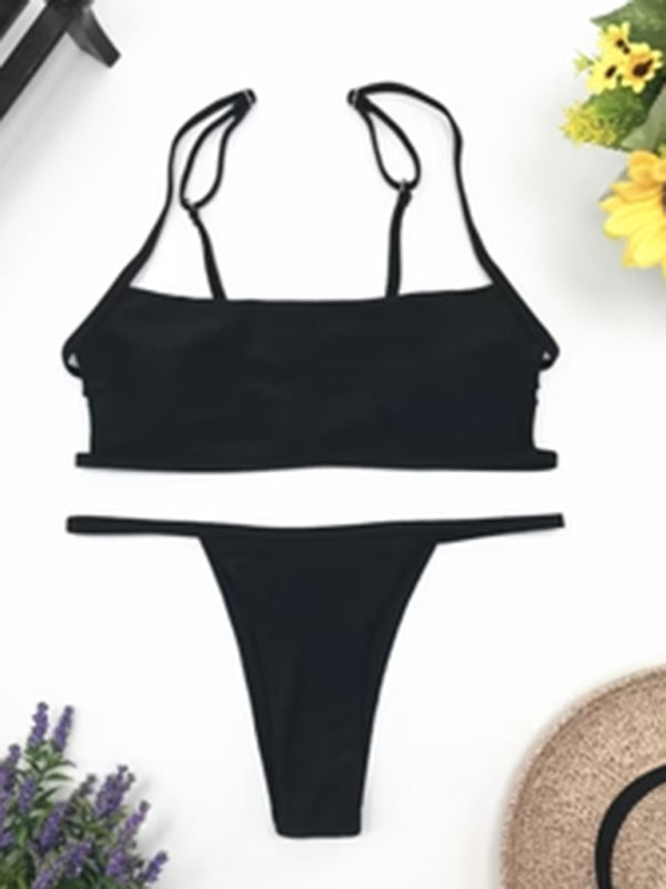Backless Thong One-Piece Swimsuit – High Stretch Nylon for Women