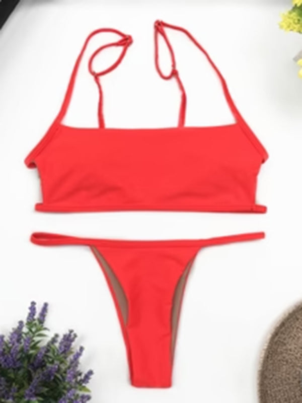 Backless Thong One-Piece Swimsuit – High Stretch Nylon for Women