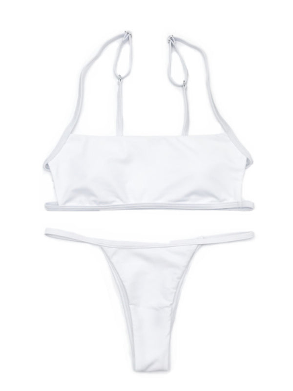 Backless Thong One-Piece Swimsuit – High Stretch Nylon for Women