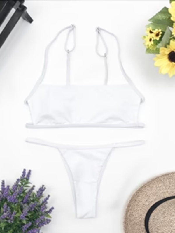 Backless Thong One-Piece Swimsuit – High Stretch Nylon for Women