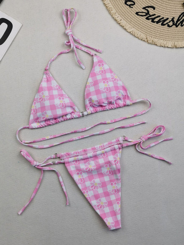 Metal Ring Strap Bikini Set – Two-Piece, Sexy Fit, Multiple Patterns