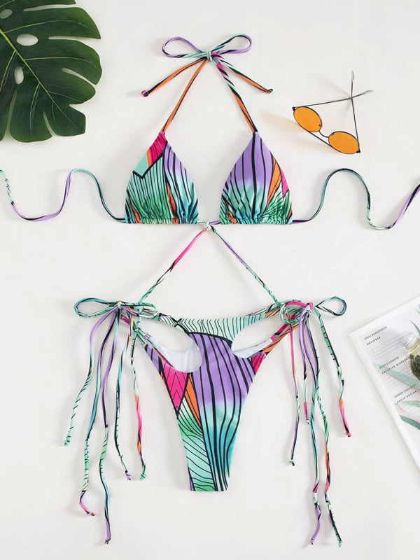 Gradient Hollow Fringed One-Piece Swimsuit – High Stretch & Flattering Fit