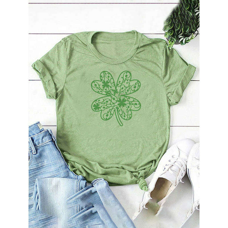 womens-shamrock-print-cotton-t-shirtsmiling-maria---everything-for-women-34697824