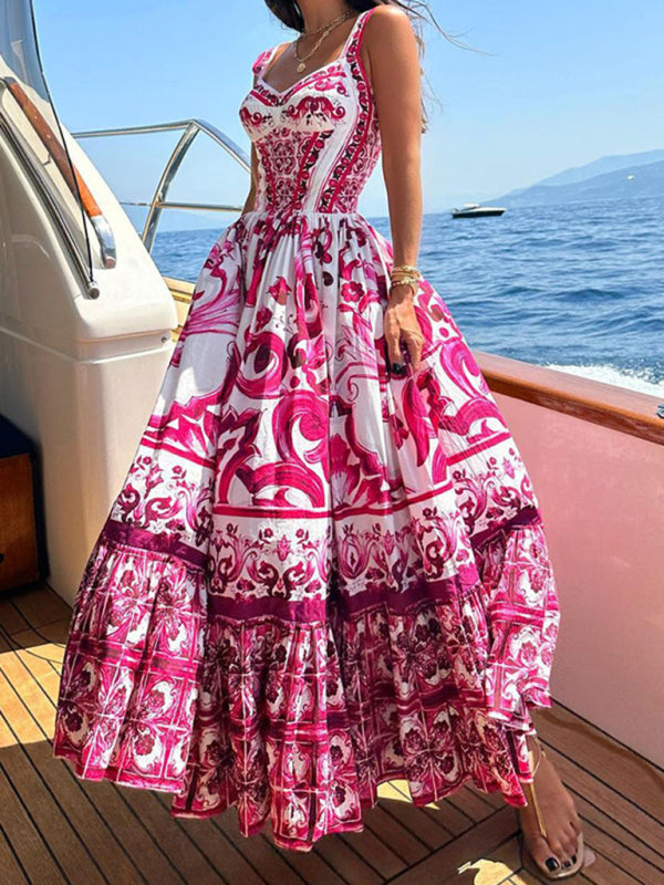 Floral Sleeveless Swing Dress – Romantic Fit & Flowy Hem for Summer