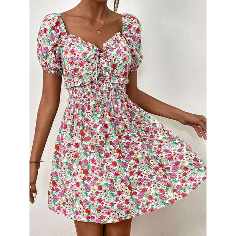 high-waist-puff-sleeve-floral-mini-dress-–-spring-summer-violet-rosesmiling-maria---everything-for-women-34660303