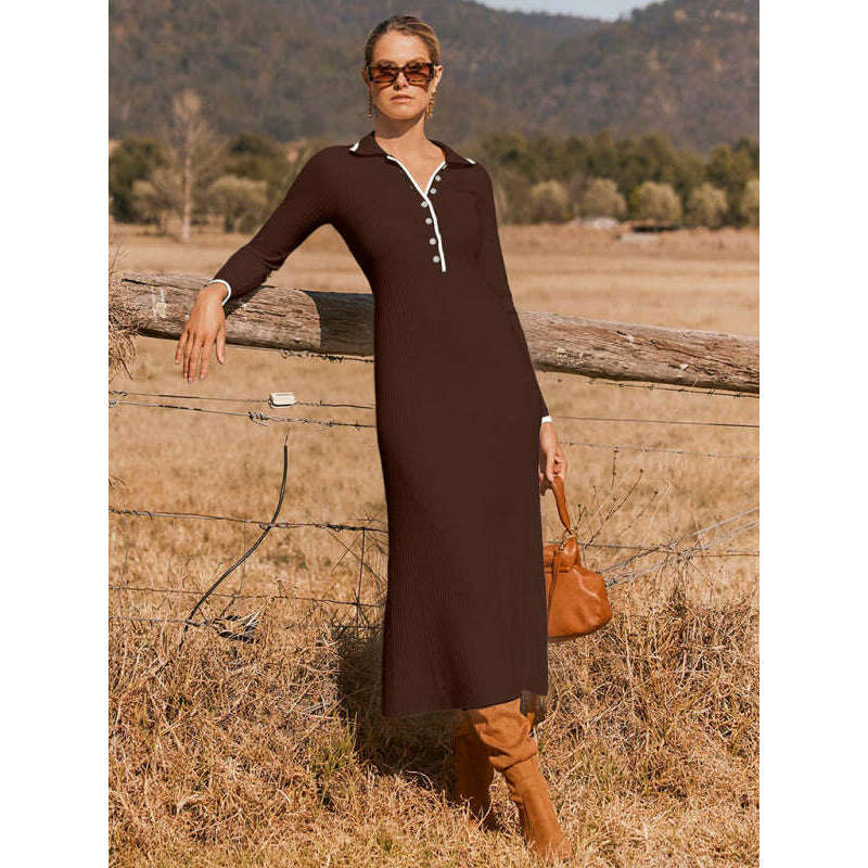 slim-fit-knitted-lapel-midi-dresssmiling-maria---everything-for-women-34646503