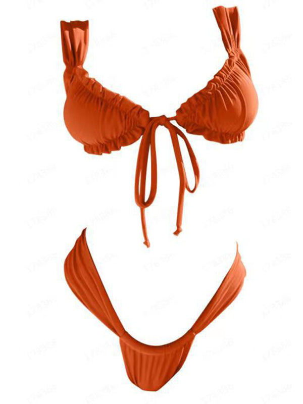 Lace-Up Bikini Set – Sexy & Supportive Two-Piece in Bold Colors