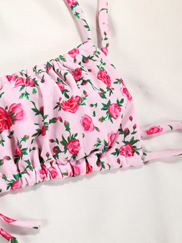 Printed Triangle Bikini Set – Adjustable Straps & Moderate Stretch
