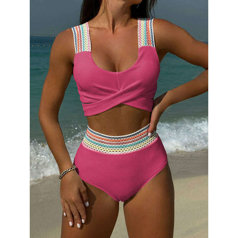 new-rainbow-ribbon-series-high-waisted-two-piece-swimsuit-bikinismiling-maria---everything-for-women-34642367