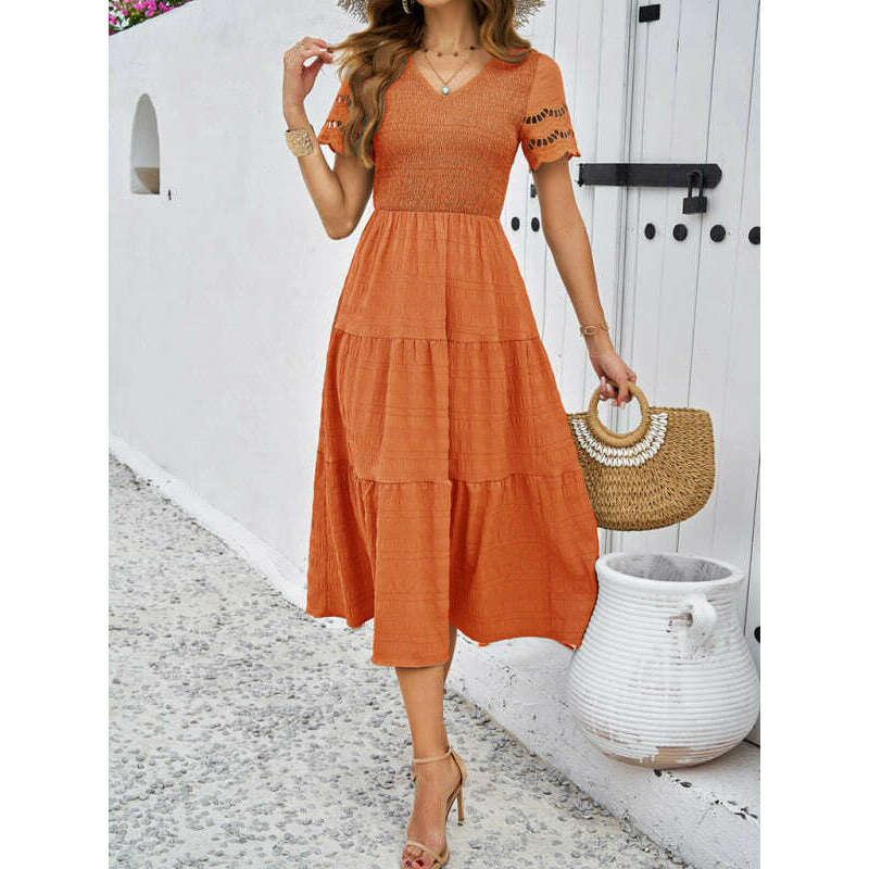 short-sleeve-v-neck-solid-midi-dress-–-lightweight-woven-grace-stylesmiling-maria---everything-for-women-34653066
