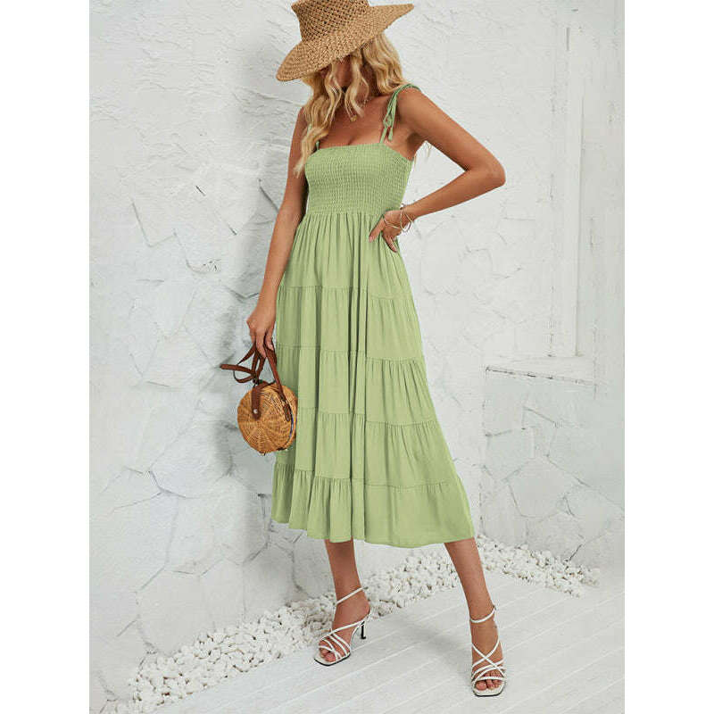 romantic-a-line-sleeveless-suspender-dress-–-woven-polyester-solid-colorsmiling-maria---everything-for-women-34646803