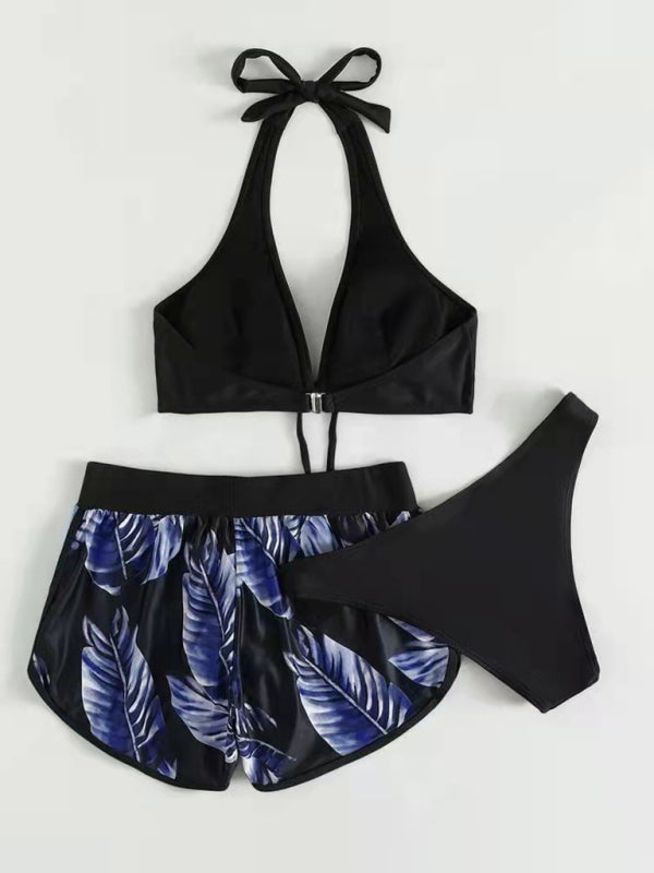 Multicolor Printed Bikini 3-Piece Set – Sexy Cover-Up & Leisure Fit